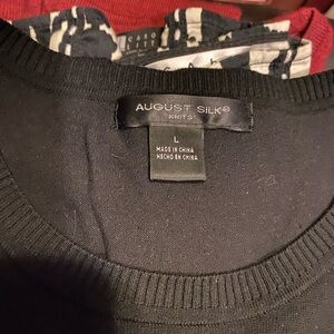 August Silk Black Sleeveless Sweater